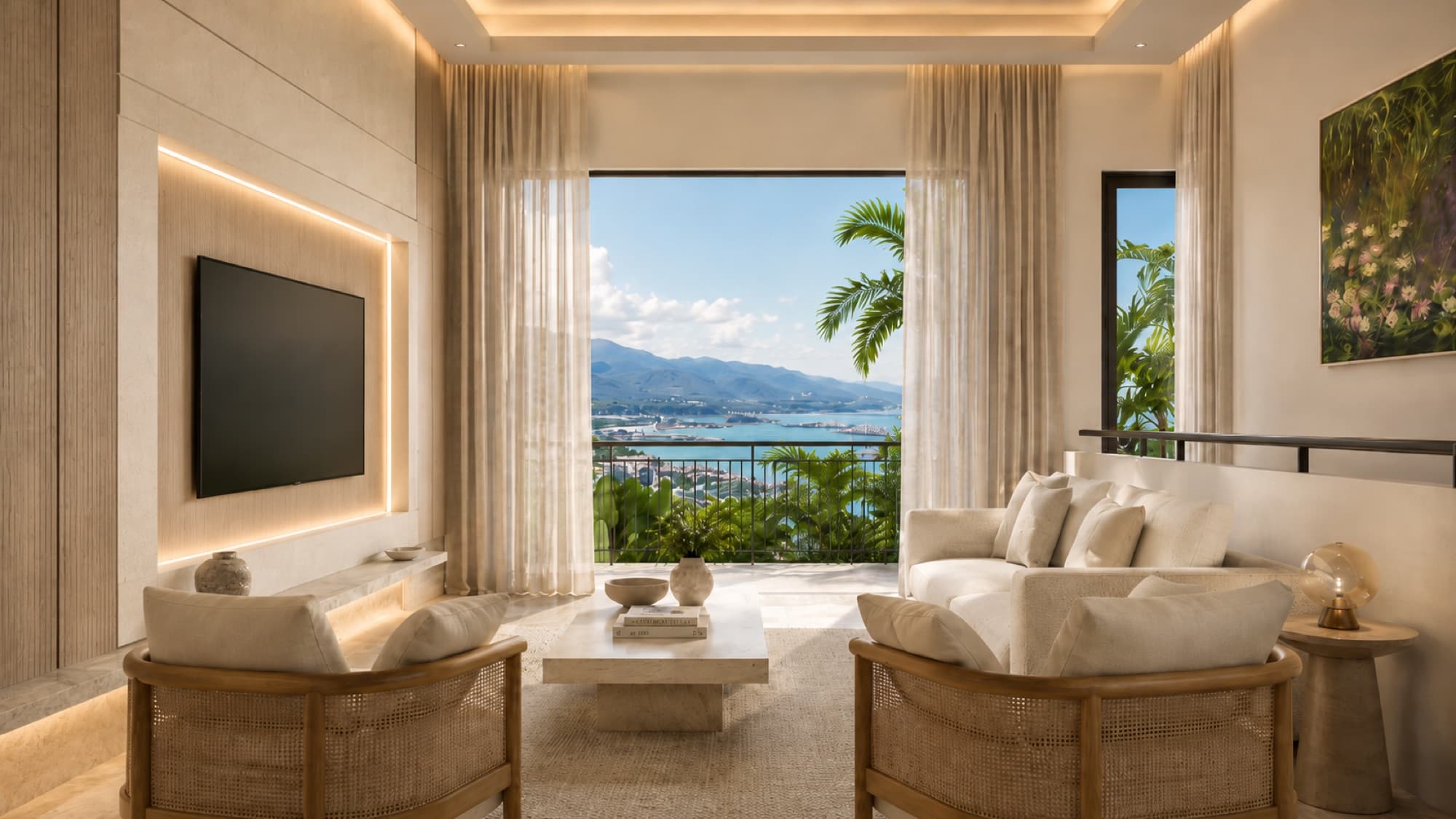 Two-bedroom apartment lounge